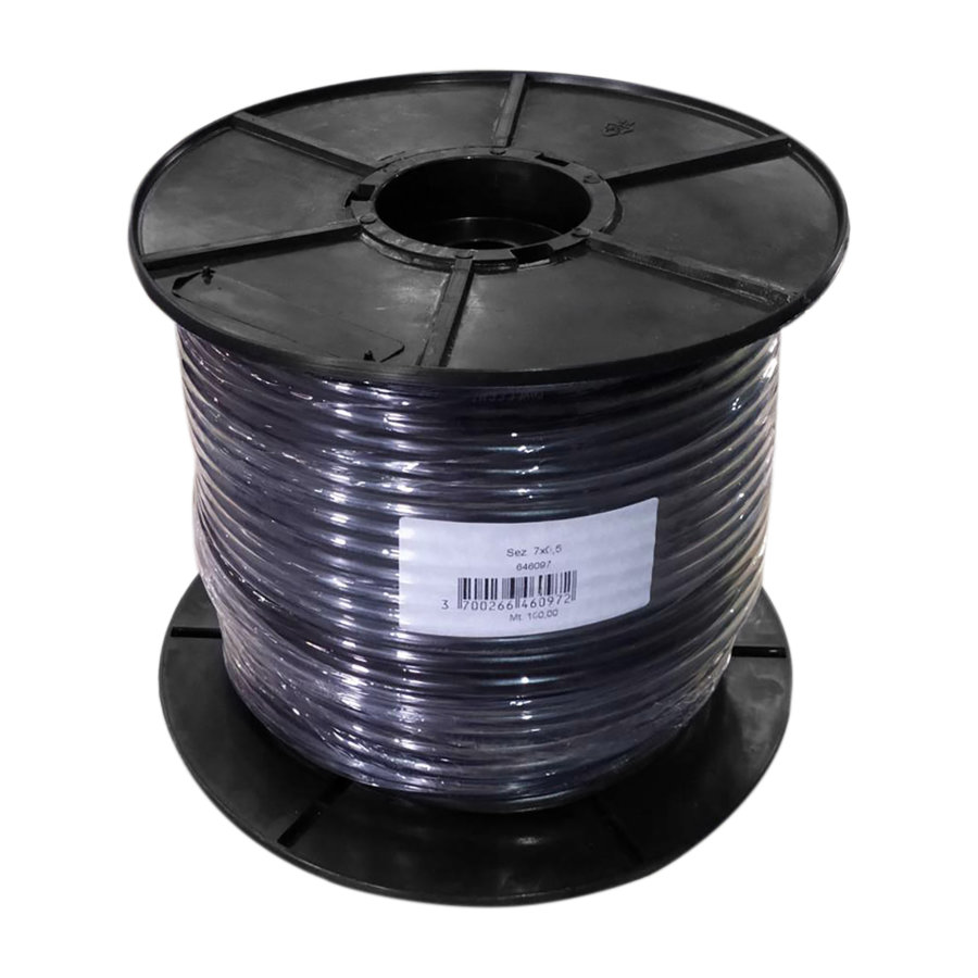 Bobine De Câble 7x0.50mm² 100m Sur Support Circulaire Plastique
