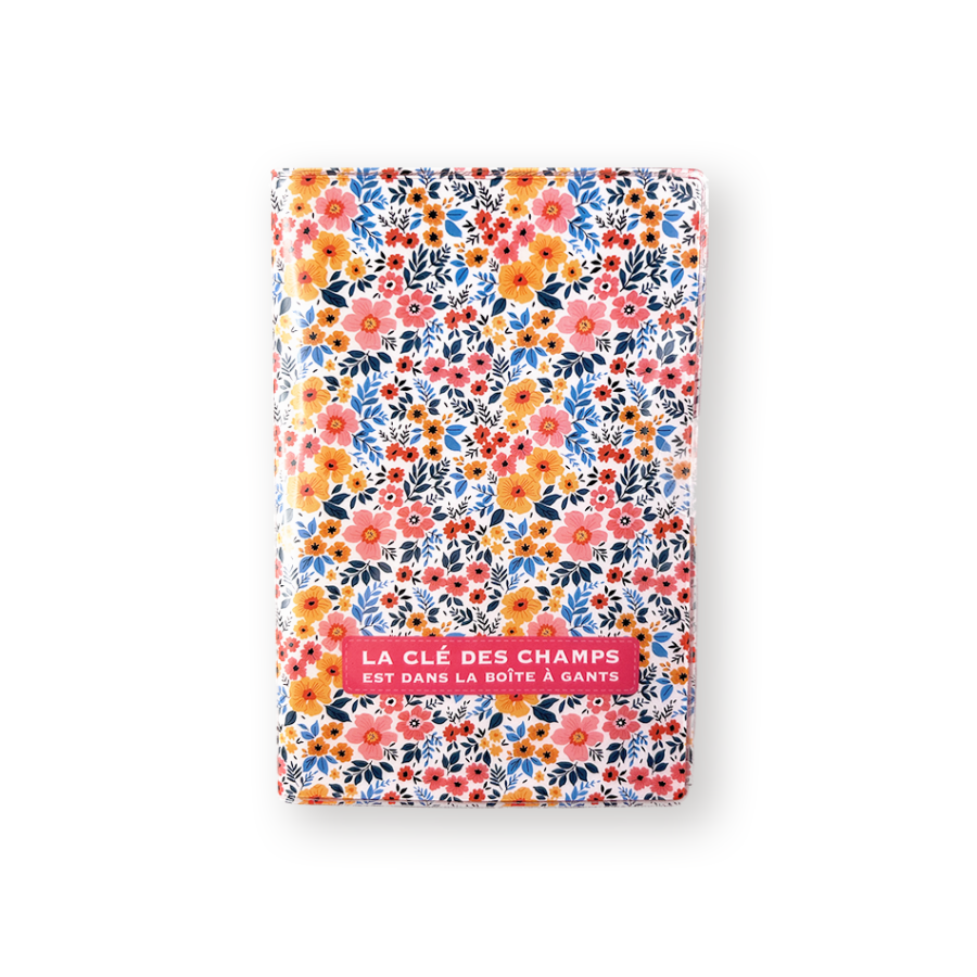 1 Etui Carte Grise 3 Volets Motif Liberty
