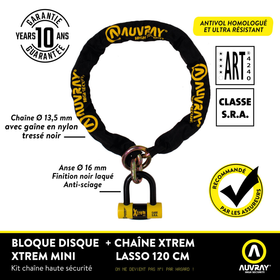 Chaîne Antivol Xtrem Auvray Classe S.r.a