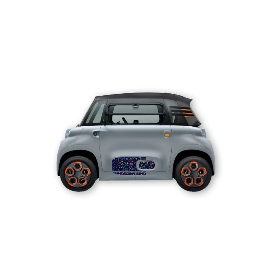 Kit Autocollants Bas De Porte (2 Côtés) "fun 6" Pour Voiture Sans Permis Abs