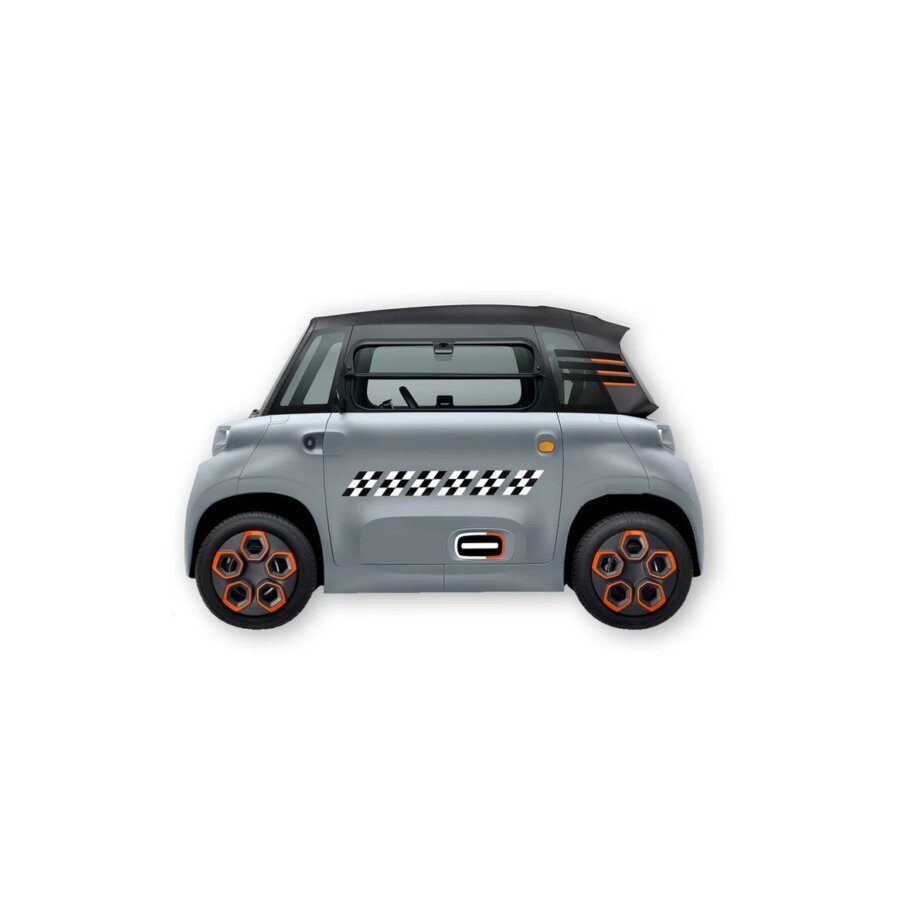 Kit 12 Autocollants Déco "damier" (2 Côtés) Pour Voiture Sans Permis Abs