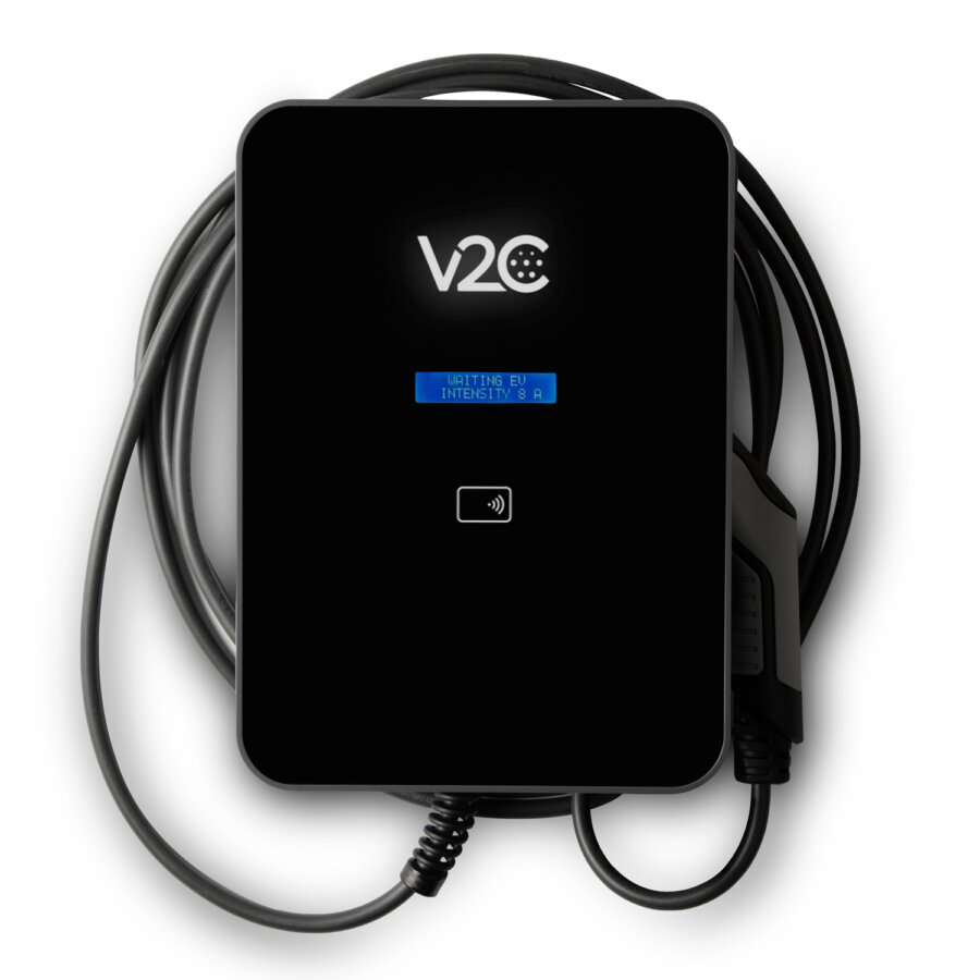 Borne De Recharge V2c Trydan Pro 7,4 Kw Monophasée Avec Câble Attaché