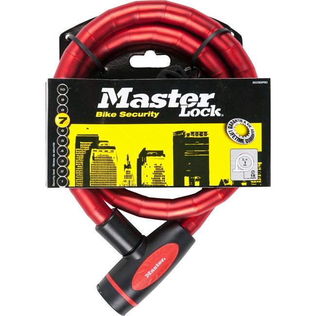 Câble Antivol Articulé Masterlock 100 Cm Pour Vélo