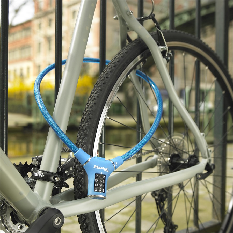 Photo Câble Antivol À Combinaison Masterlock 90 Cm Pour Vélo
