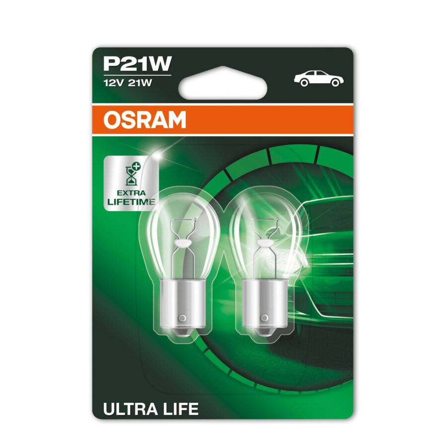 2 Ampoules Osram Ultra Life P21w 12v 21w