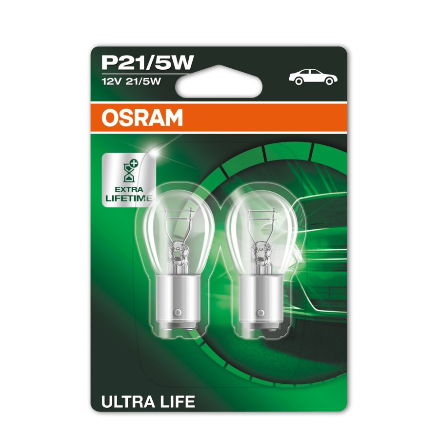 2 Ampoules Osram Ultra Life P21/5w 12v 5/21w