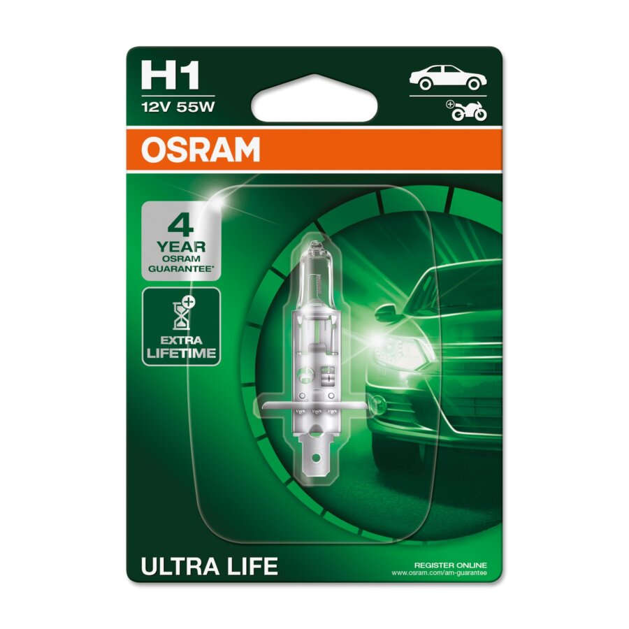 1 Ampoule Osram H1 Ultralife 12v