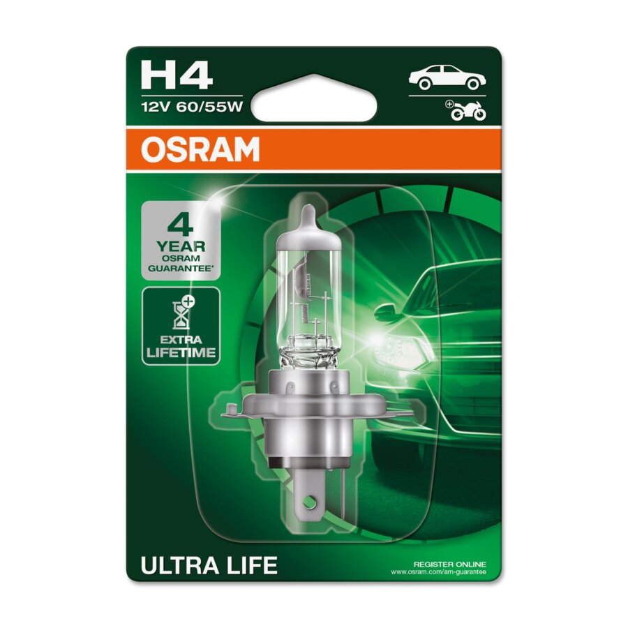 1 Ampoule Osram H4 Ultralife 12v