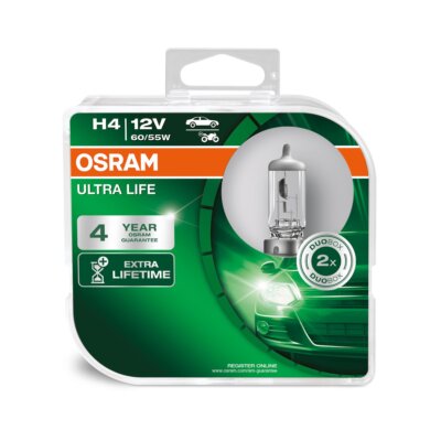 2 Ampoules OSRAM H4 Ultralife 12V - Norauto