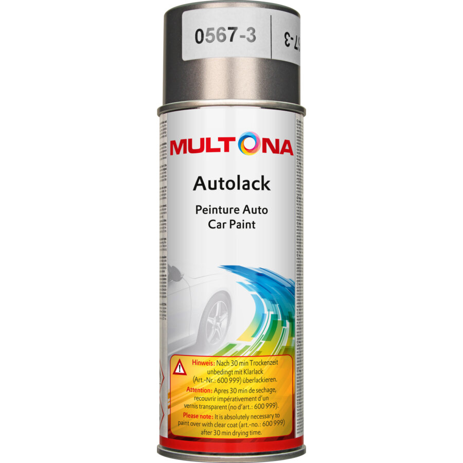 Bombe De Peinture Argent Brillant Multona 400 Ml 601222