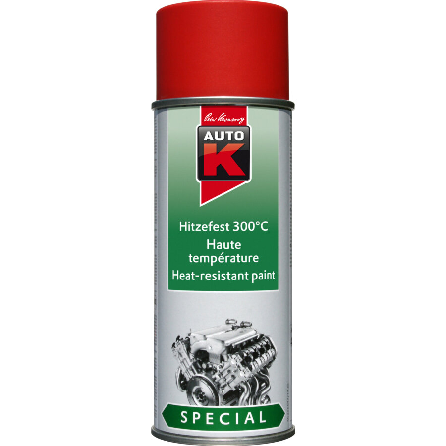Bombe de peinture haute température rouge 300°C 400ml 233047