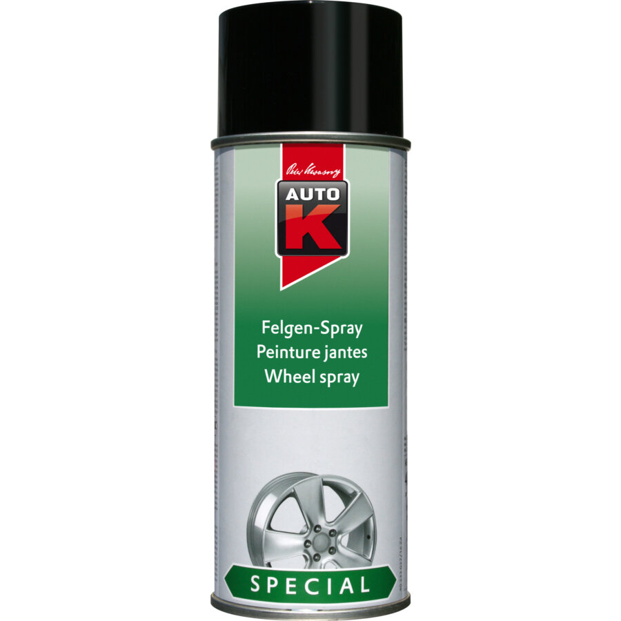 Bombe De Peinture Spécial Jantes Noir Brillant 400ml 233064