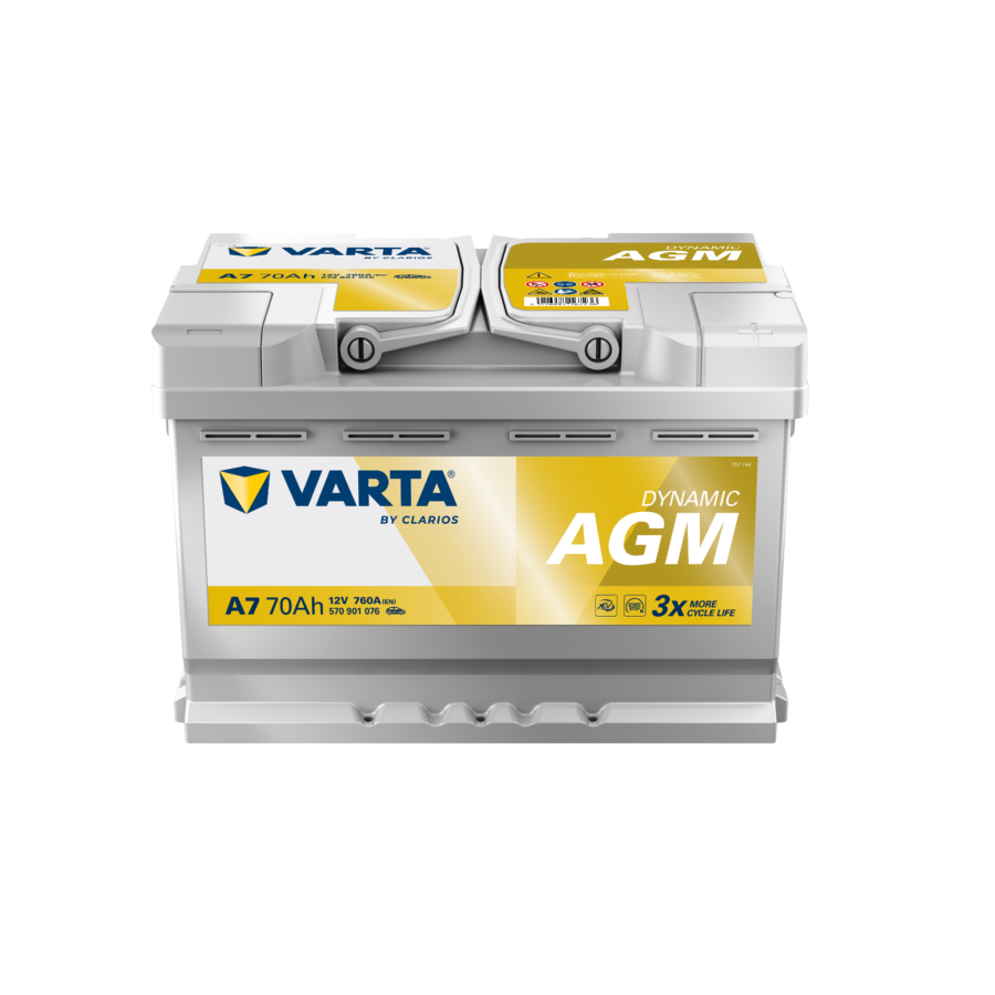 Batterie Varta A7 Start & Stop Silver Agm 70 Ah - 760 A