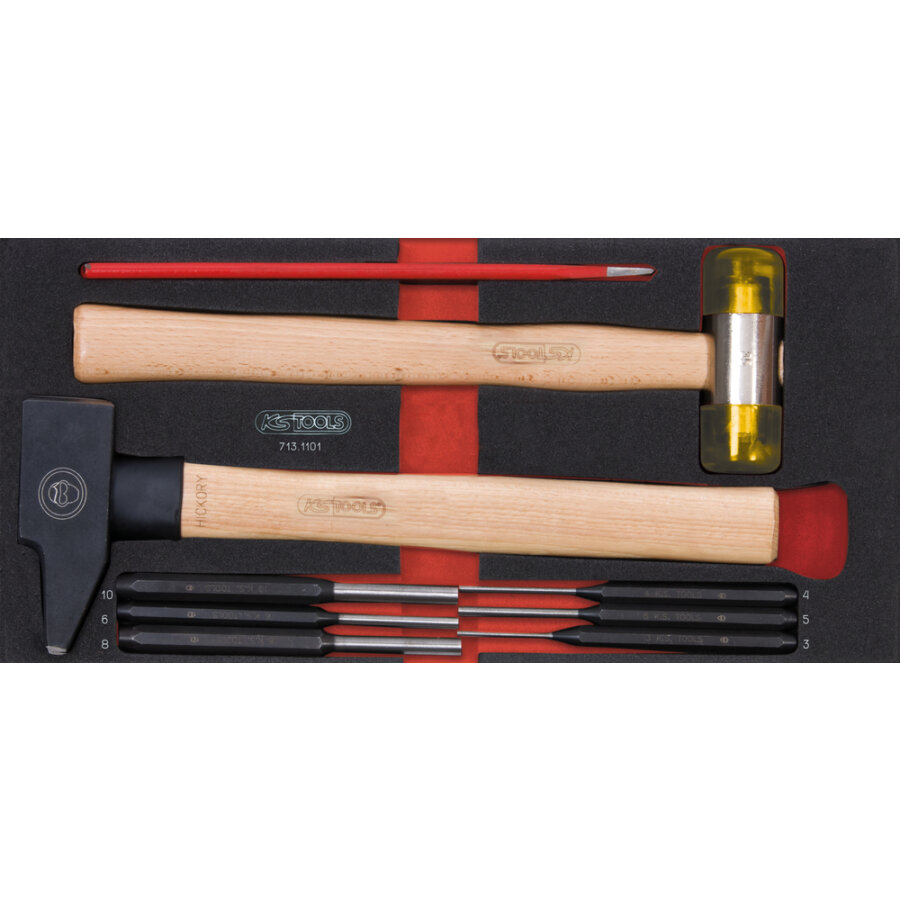 Module D'outils De Frappe Ks Tools Manche Bois 9 Pièces