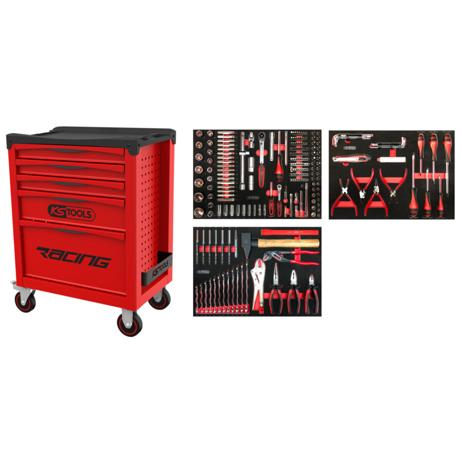 Servante Racing 5 Tiroirs + Composition 264 Pièces Ks Tools