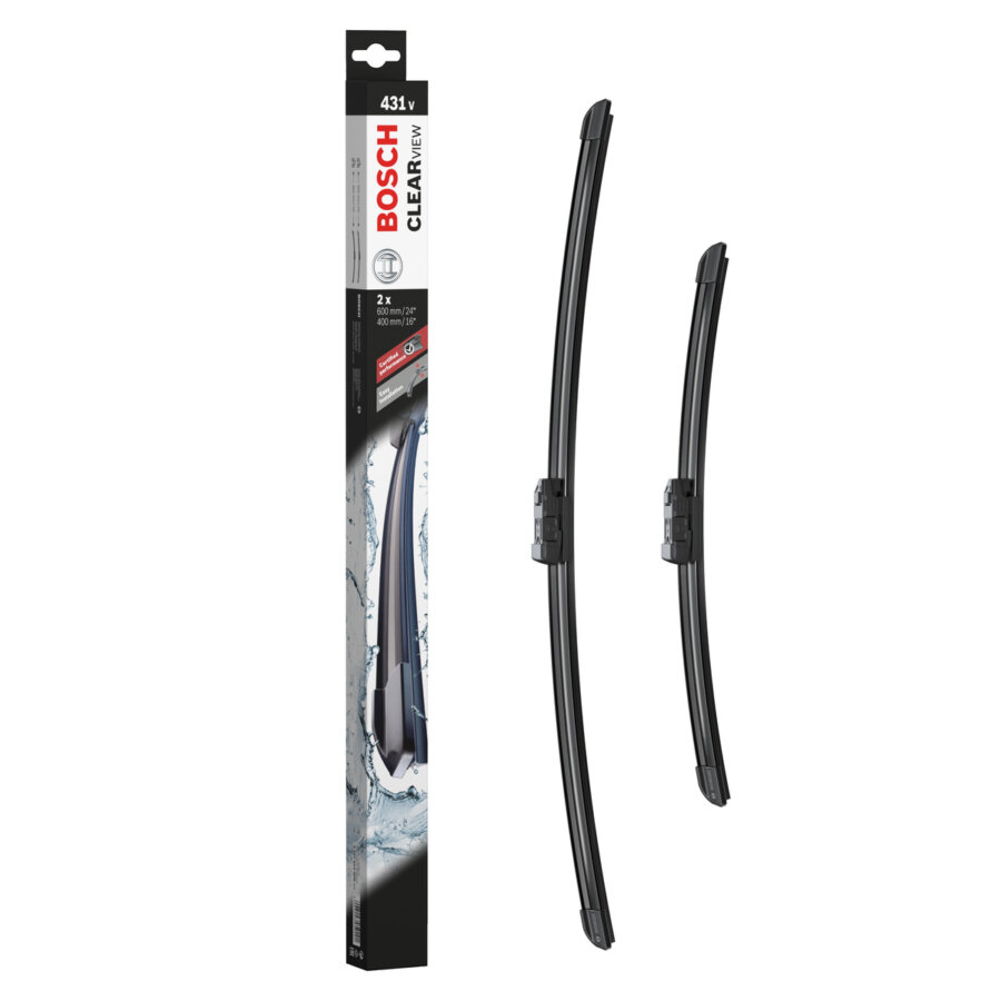 2 Balais D'essuie-glace Bosch Clearview 431v 600mm/400mm