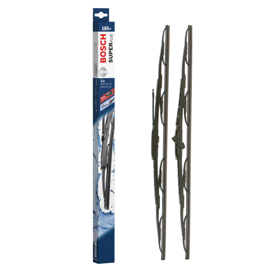 2 Balais D'essuie-glace Bosch Superplus 185p 600/600 Mm