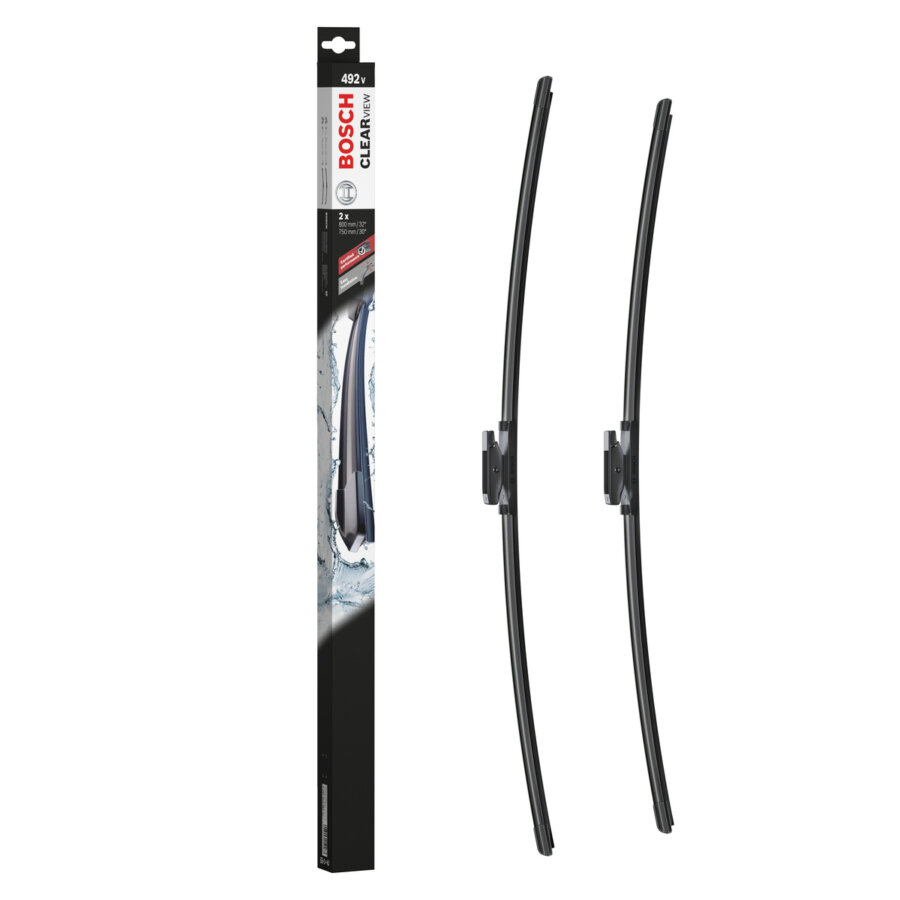 2 Balais D'essuie-glace Bosch Clearview 492v 800/750 Mm Équivalent Bosch 3 397 007