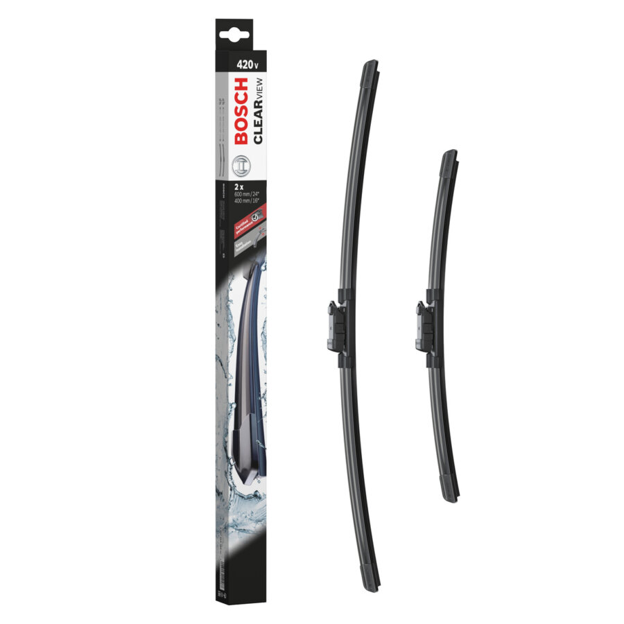 2 Balais D'essuie-glace Bosch Clearview 420v 600/400 Mm