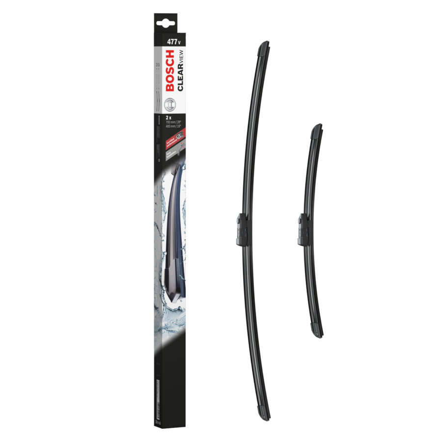 2 Balais D'essuie-glace Bosch Clearview 477v 700/400 Mm