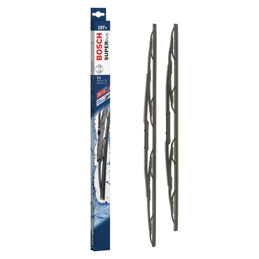 2 Balais D'essuie-glace Bosch Superplus 197p 650/550 Mm