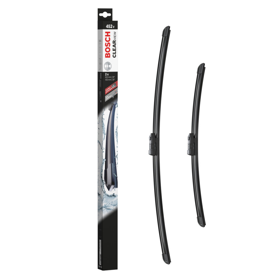 2 Balais D'essuie-glace Bosch Clearview 452v 650/450 Mm