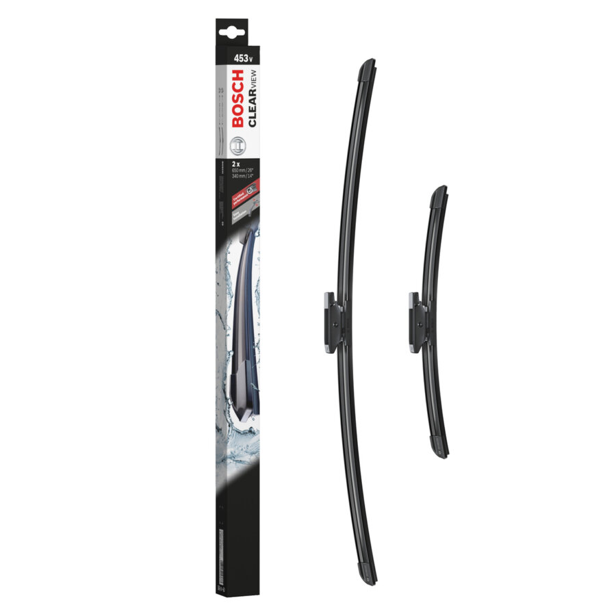 2 Balais D'essuie-glace Bosch Clearview 453v 650/340 Mm