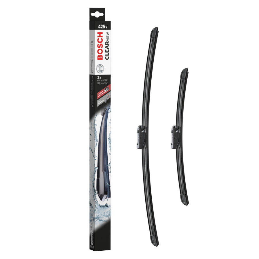 2 Balais D'essuie-glace Bosch Clearview 425v 600/380 Mm Équivalent Bosch 3 397 007