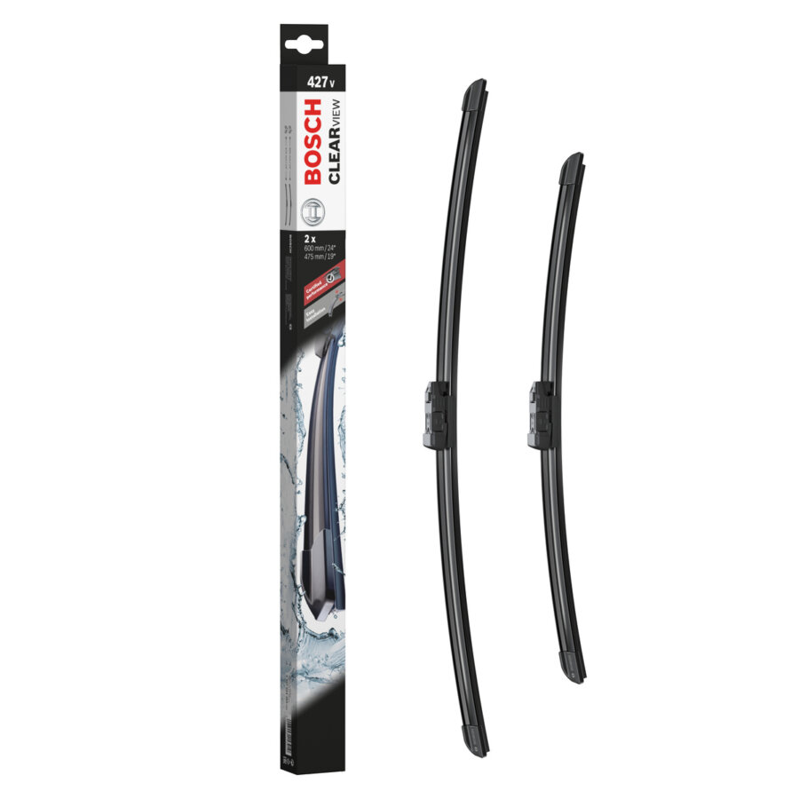 2 Balais D'essuie-glace Bosch Clearview 427v 600/475 Mm