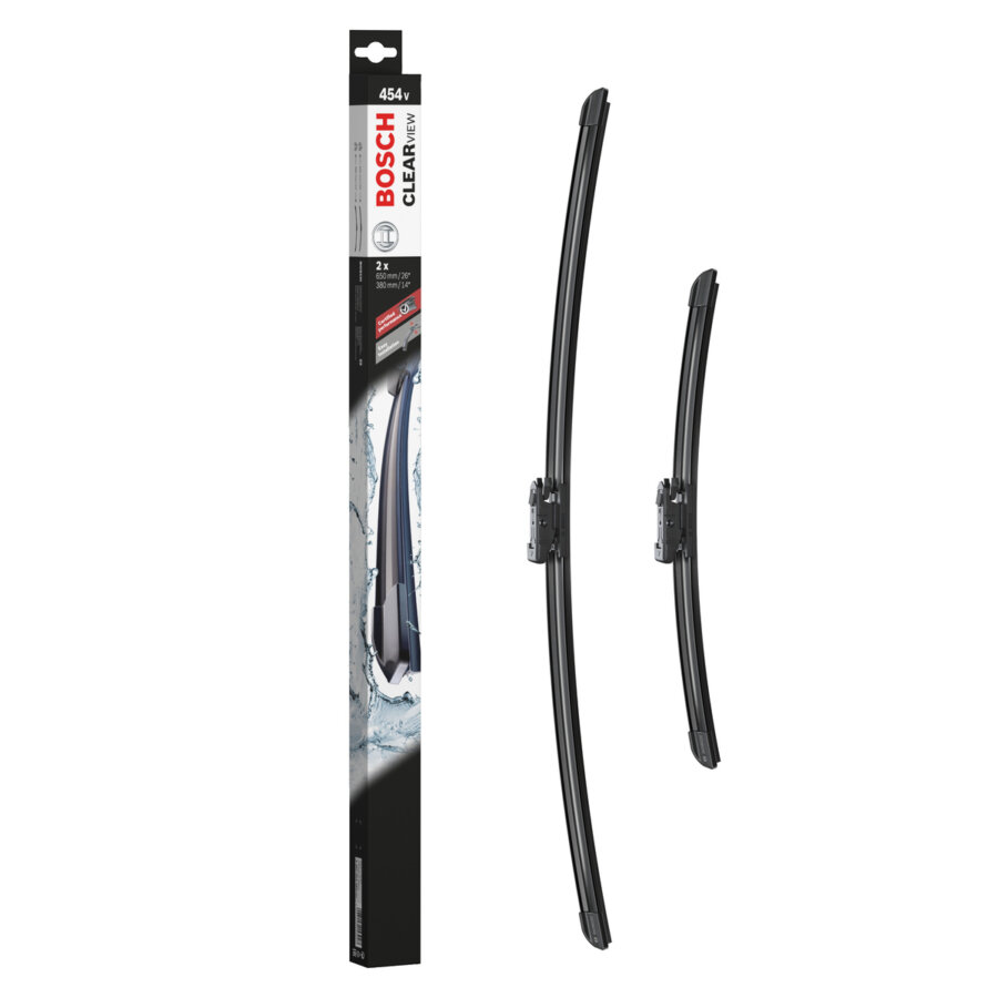 2 Balais D'essuie-glace Bosch Clearview 454v 650/380 Mm