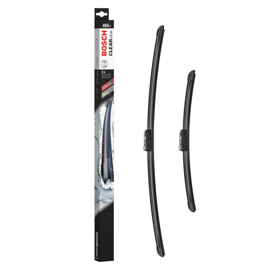 2 Balais D'essuie-glace Bosch Clearview 455v 650/400 Mm