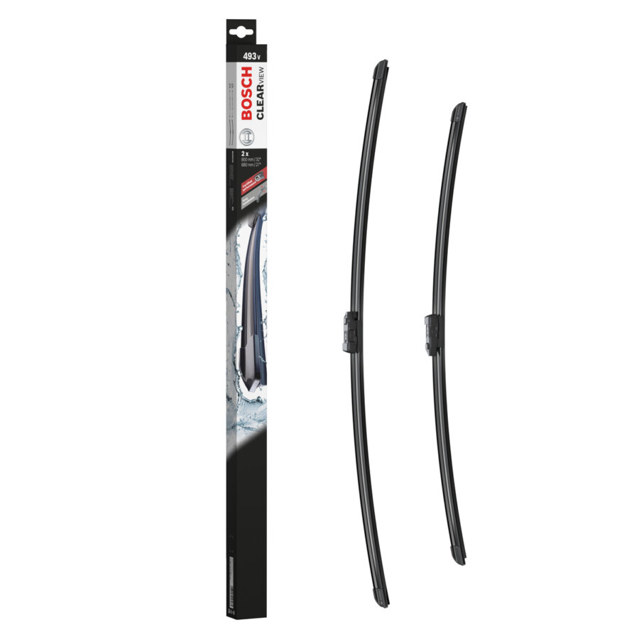 2 Balais D'essuie-glace Bosch Clearview 493v 800/680 Mm