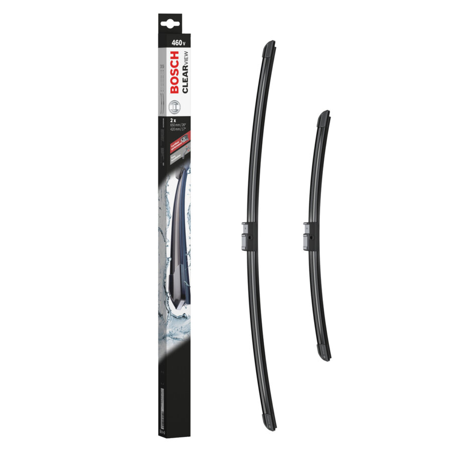 2 Balais D'essuie-glace Bosch Clearview 460v 650/420 Mm Équivalent Bosch 3 397 118