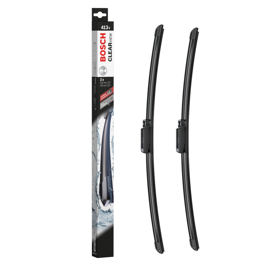 2 Balais D'essuie-glace Bosch Clearview 413v 555/555 Mm