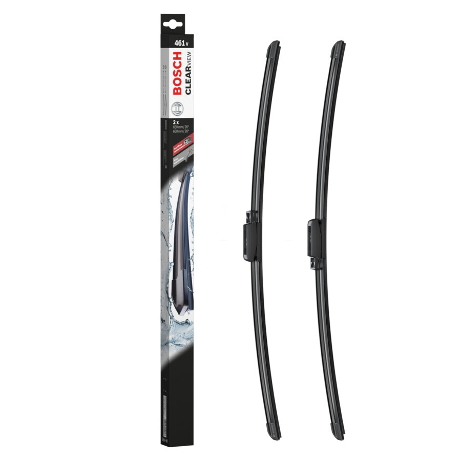 2 Balais D'essuie-glace Bosch Clearview 461v 650/650 Mm