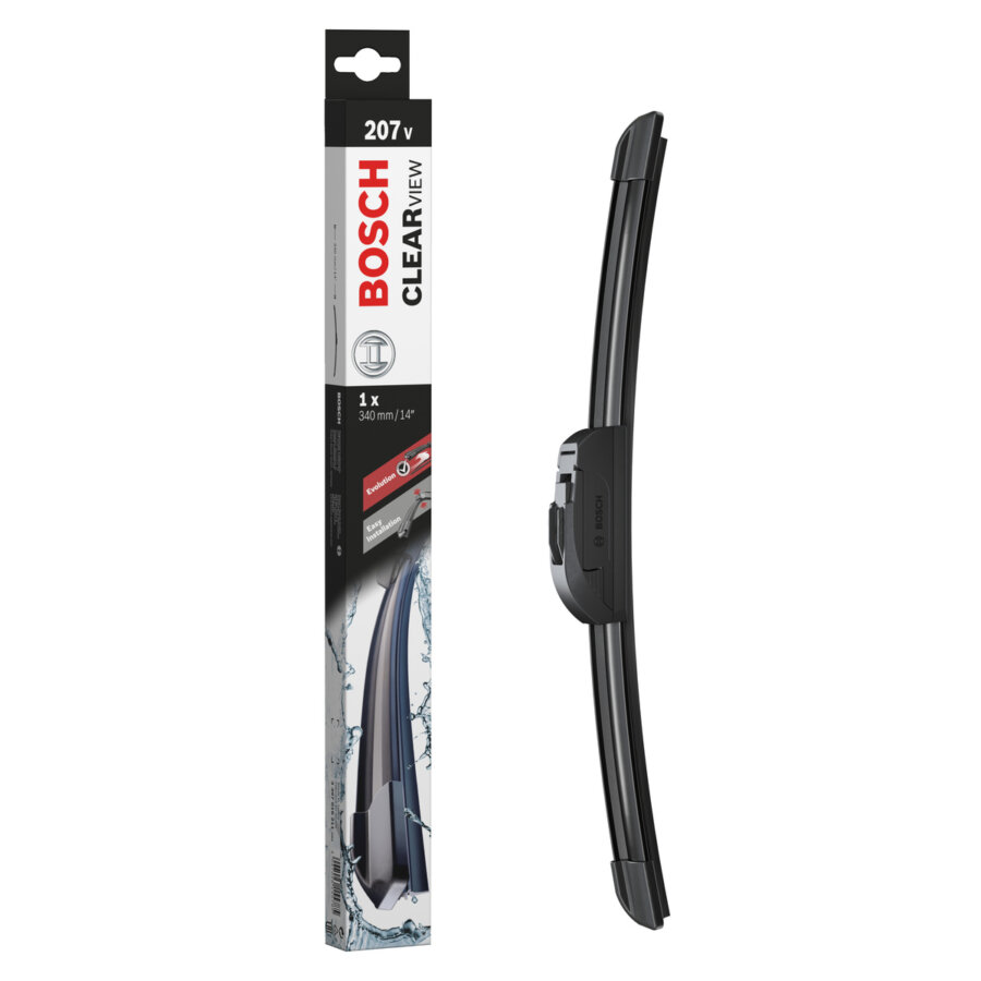 1 Balai D'essuie-glace Bosch Clearview 207v 340 Mm