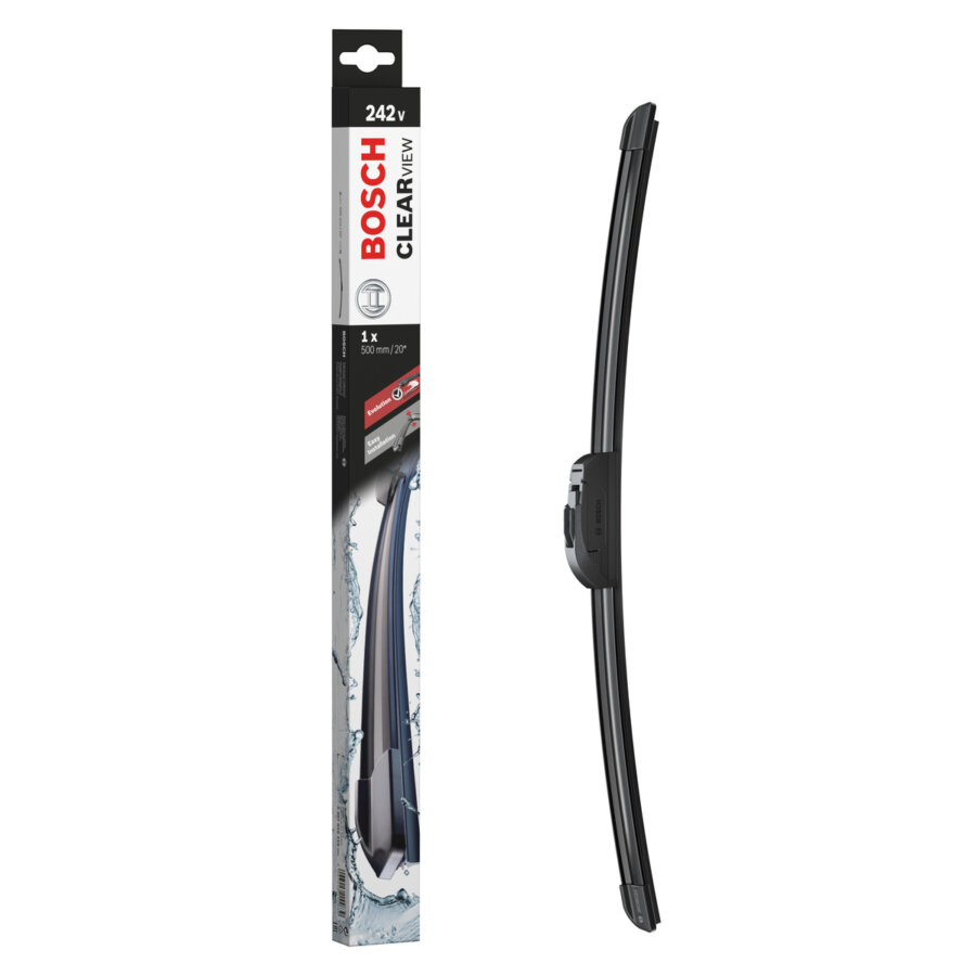 1 Balai D'essuie-glace Bosch Clearview 242v 500 Mm