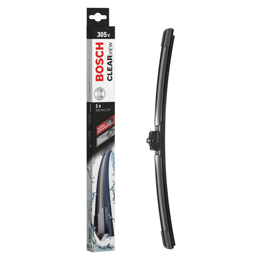 1 Balai D'essuie-glace Bosch Clearview 305v 340 Mm