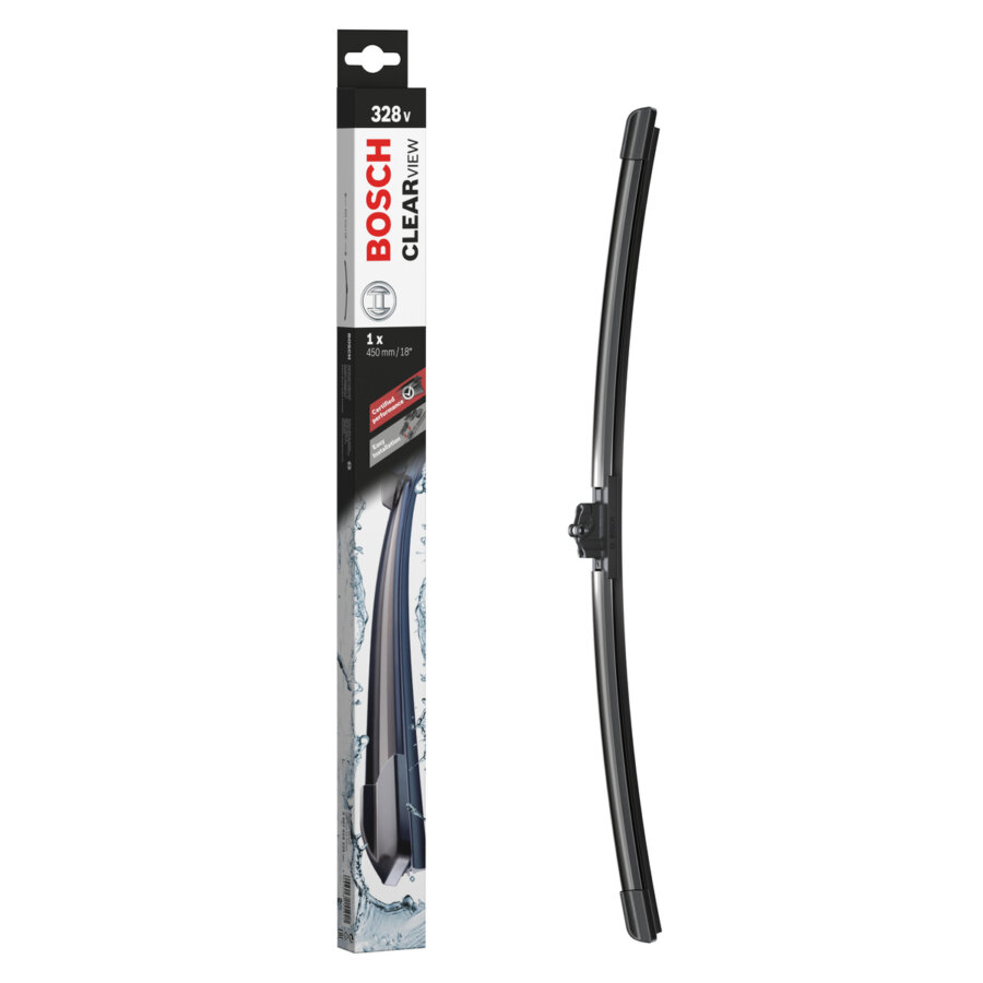 1 Balai D'essuie-glace Bosch Clearview 328v 450 Mm