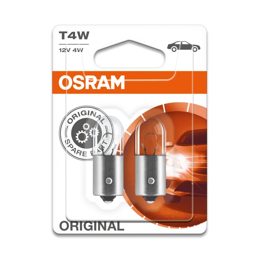 2 Ampoules Osram T4w Original 12v