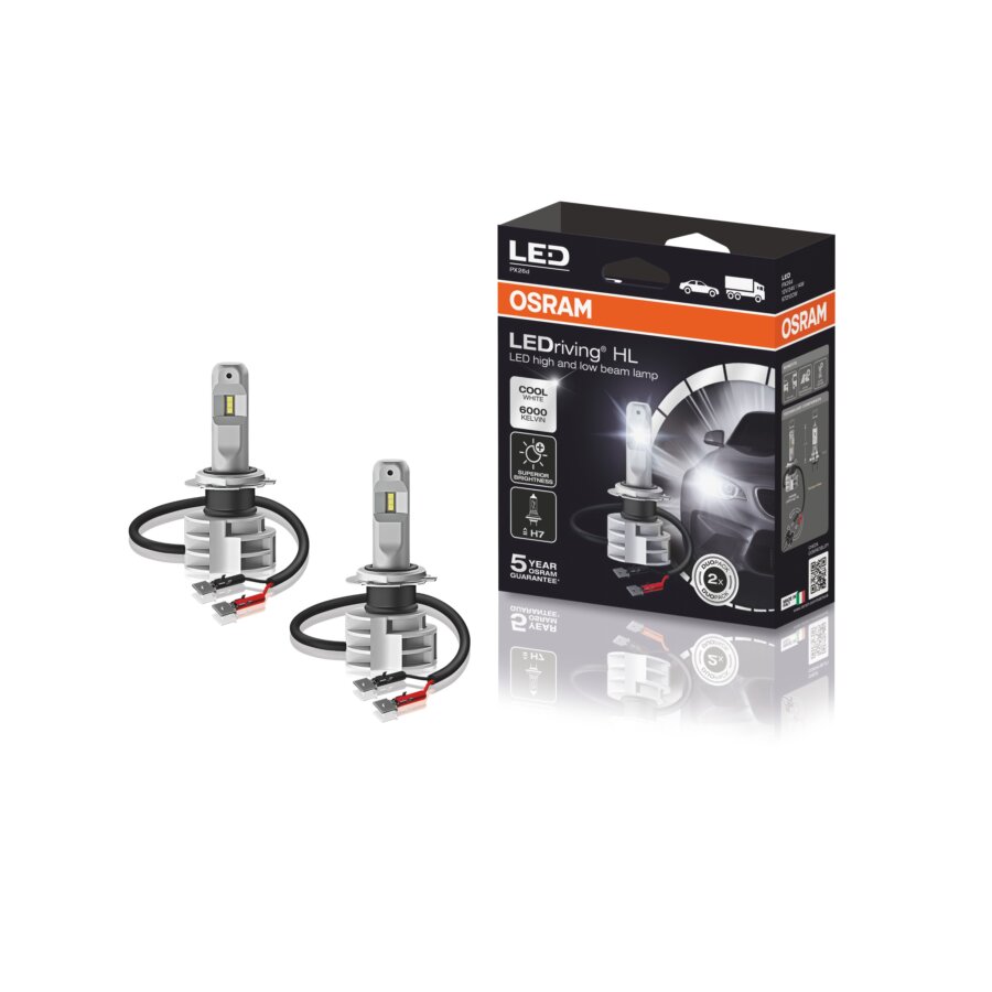 2 Ampoules Led Osram H7 Standard Cool White Ledriving® 6000k 12/24v