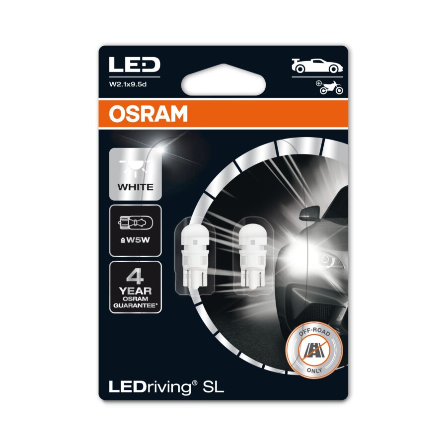 2 Ampoules Led Osram W5w Cool White Ledriving® 6000k 12v