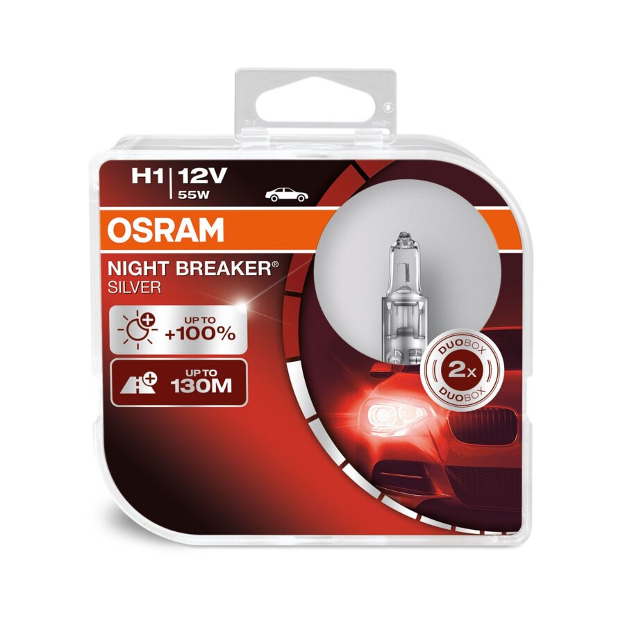 2 Ampoules Osram Night Breaker Laser H1 12v 55w