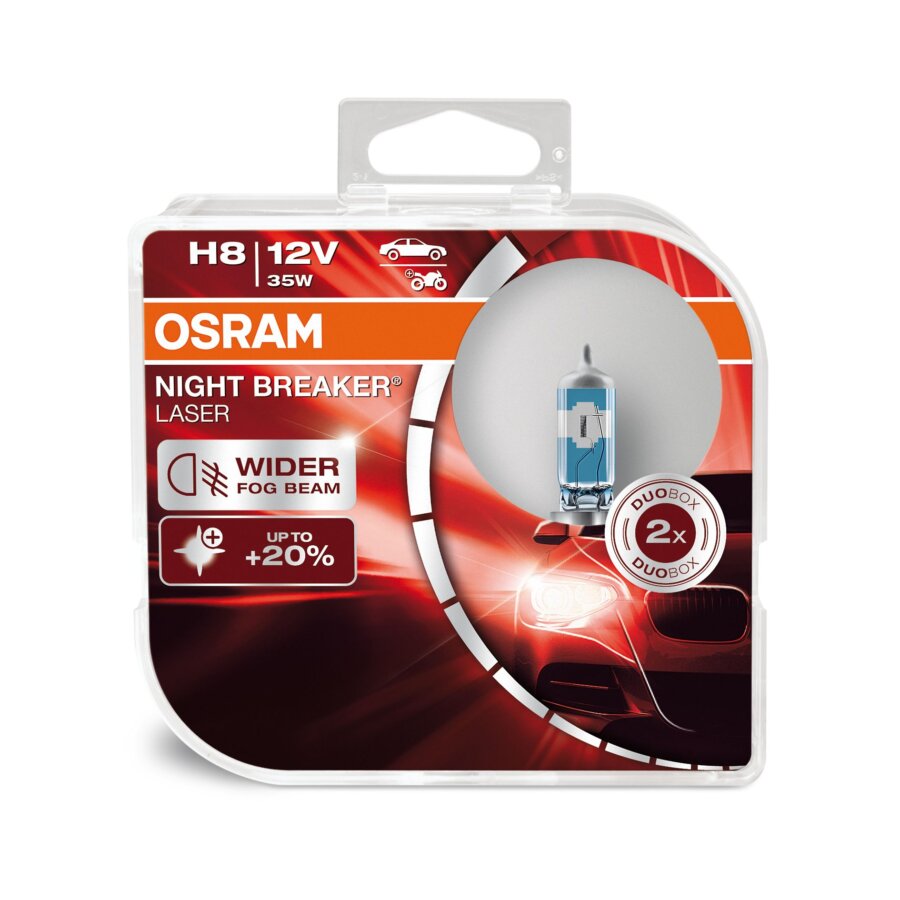 2 Ampoules Osram Night Breaker Laser H8 12v 3w