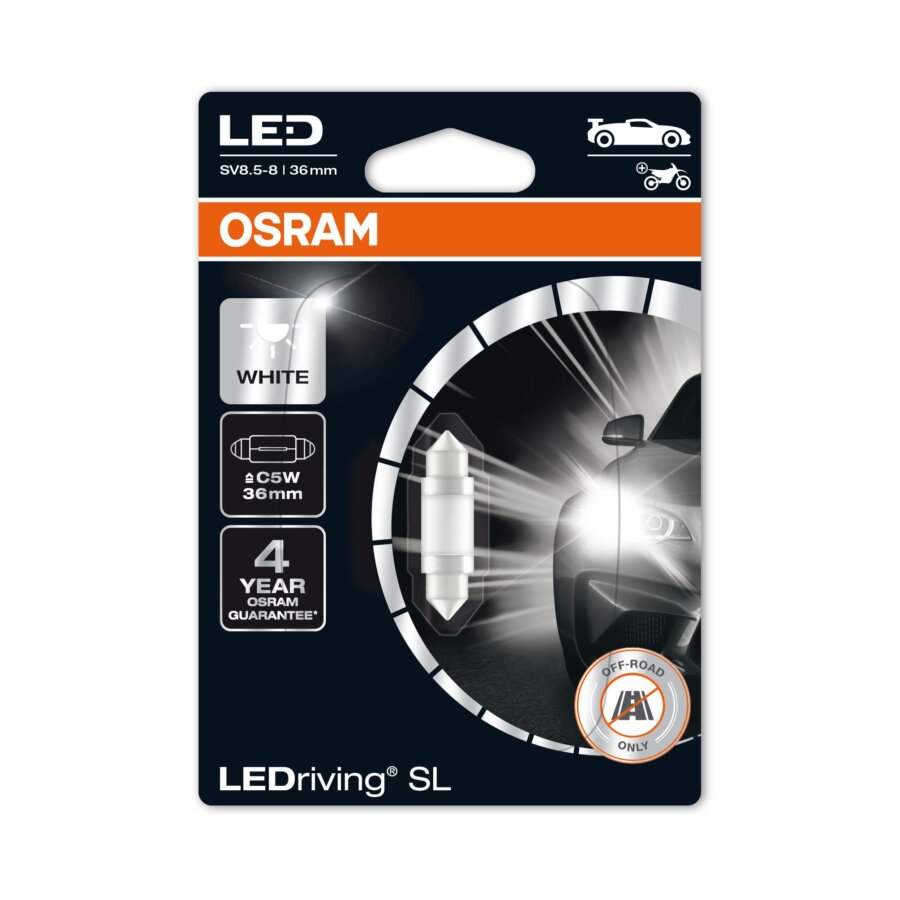 1 Ampoule Led Osram C5w 36 Mm Cool White Ledriving® 6000 12v