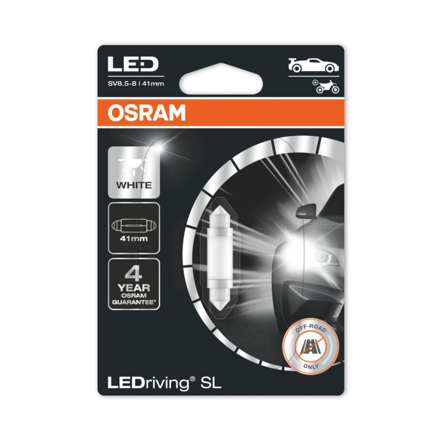 1 Ampoule Led Osram C5w 41 Mm Cool White Ledriving® 6000 12v