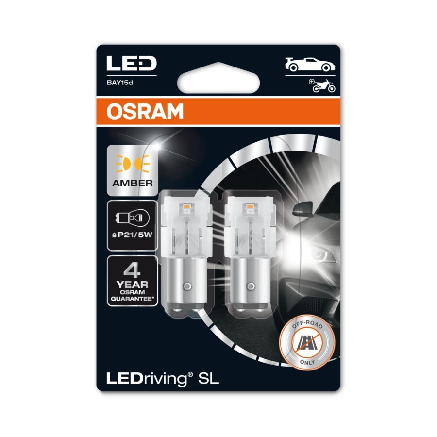 2 Ampoules Osram Ledriving P21/5w 12v 0,8/1,3w