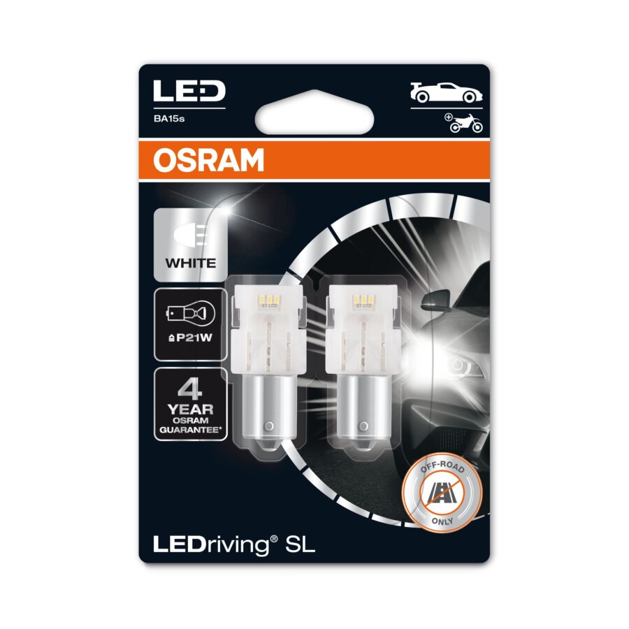 2 Ampoules LED OSRAM H7 Standard Cool White LEDriving® 6000K 12/24V -  Équipement auto