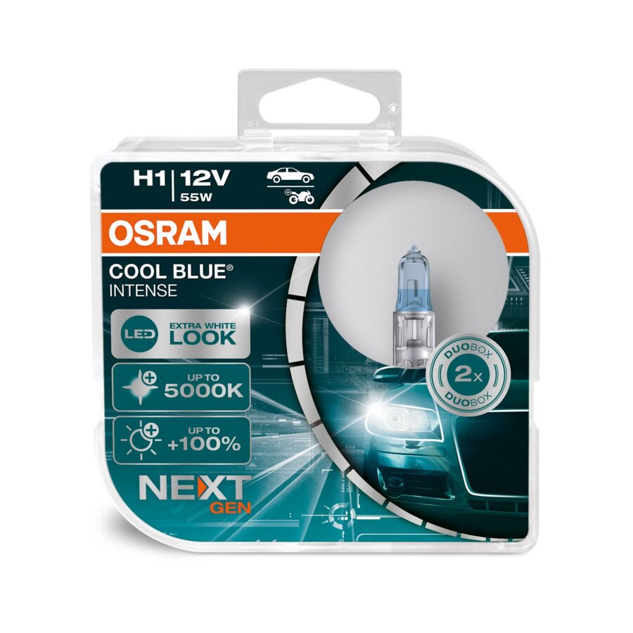 2 Ampoules Osram H1 Cool Blue® Intense Nextgeneration 12v