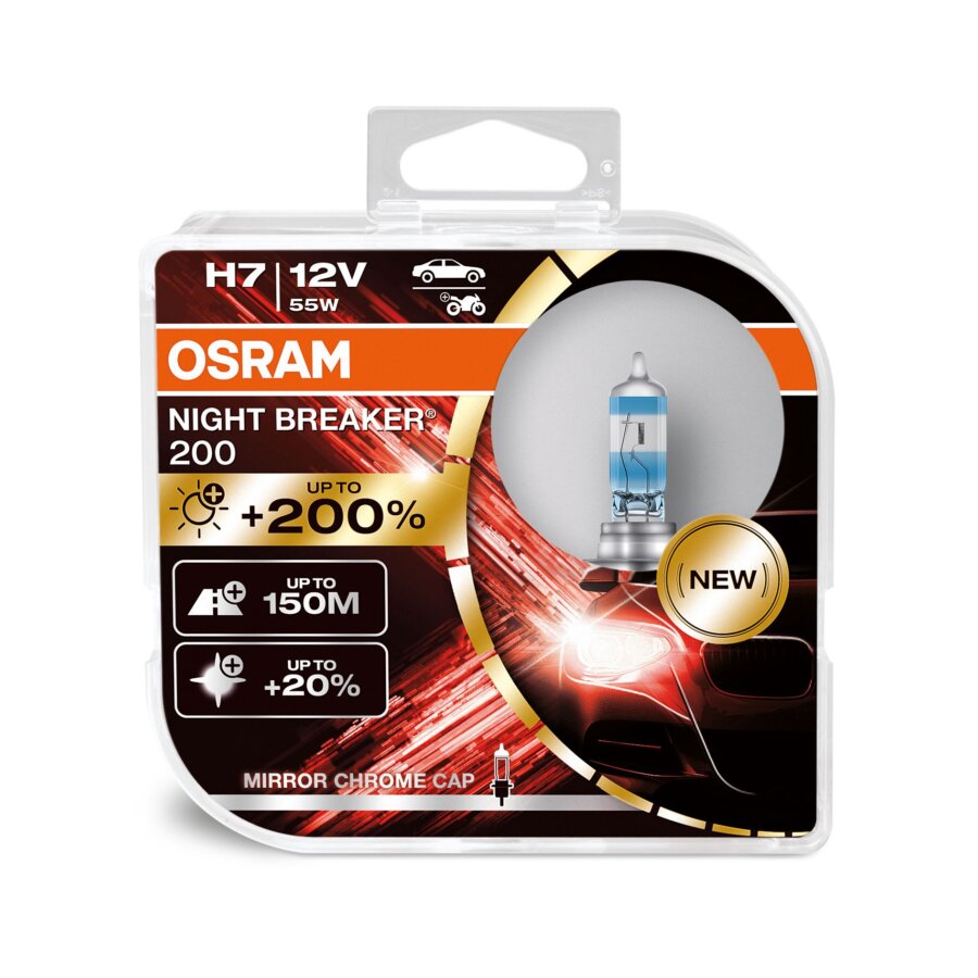 2 Ampoules Osram H7 Night Breaker® 200